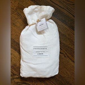 Parachute Linen Bed Skirt in White